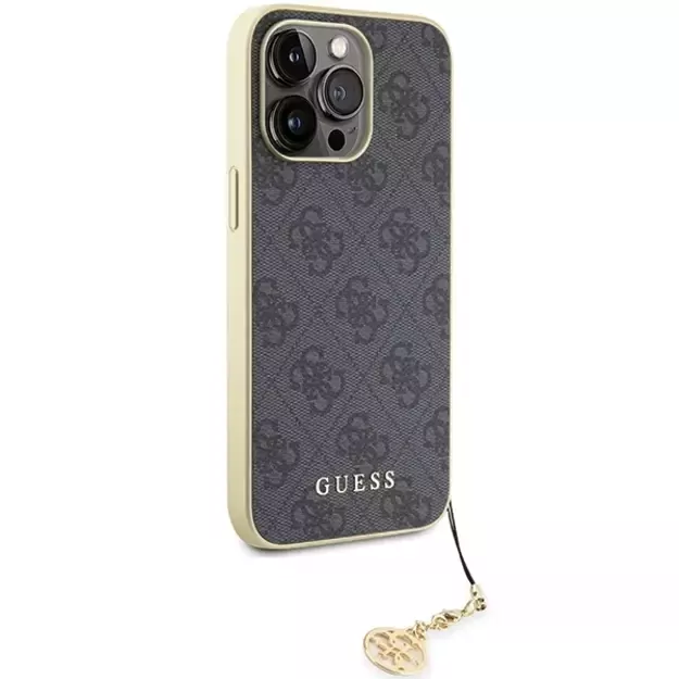 Guess 4G Charms Collection case for iPhone 15 Pro Max - gray 10