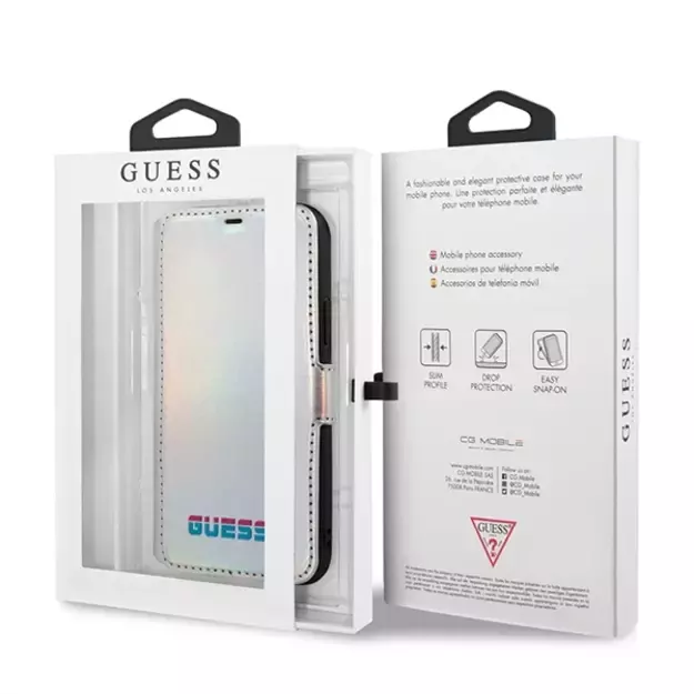 Guess GUFLBKN65BLD iPhone 11 Pro Max silver/silver book Iridescent 10