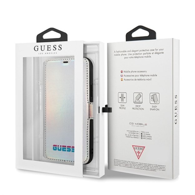 Guess GUFLBKN65BLD iPhone 11 Pro Max silver/silver book Iridescent 4