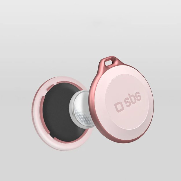 SBS Track My Circle Waterproof IP65 Locator Compatible with Apple Find My - Pink 3