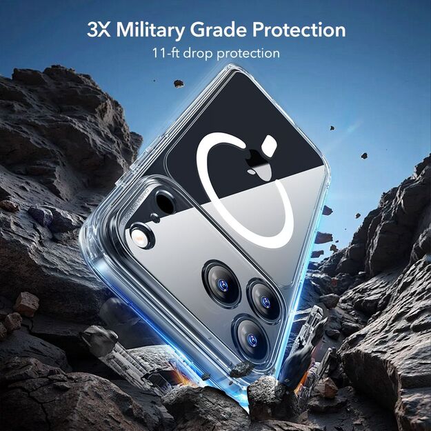 ESR Classic Hybrid MagSafe + Tempered Glass Set for iPhone 17 Pro Max - Clear 4