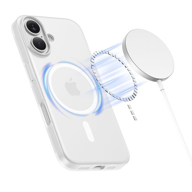 Tech-Protect MagSlim MagSafe case for iPhone 17 - matte white 1