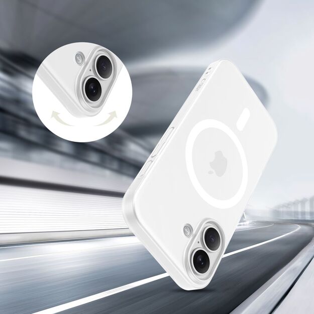 Tech-Protect MagSlim MagSafe case for iPhone 17 - matte white 4