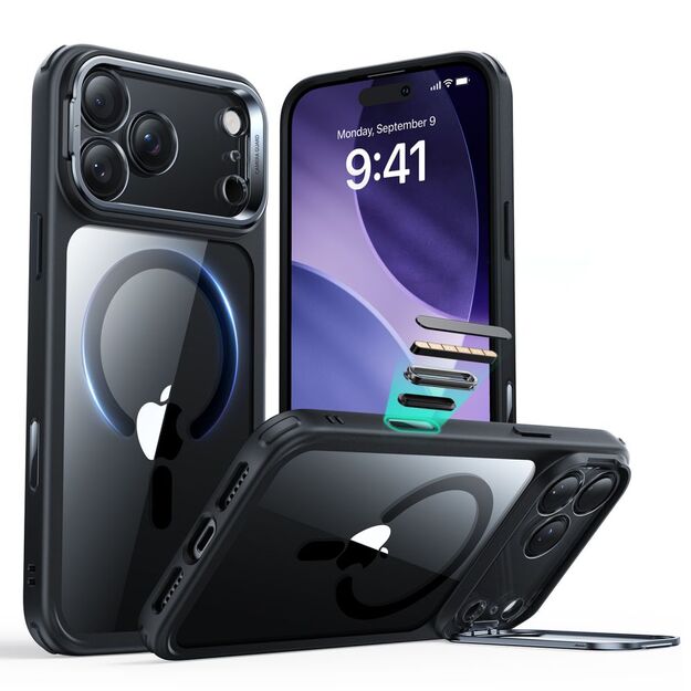 ESR Classic Hybrid Kickstand MagSafe Case for iPhone 17 Pro - Clear Black