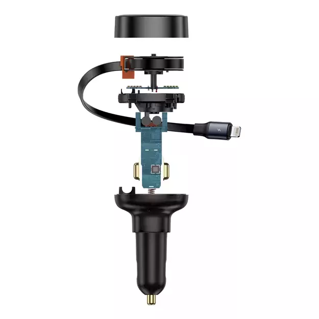 Baseus Enjoyment Pro USB-C (female) / Lightning (male) 60W car charger - black 2