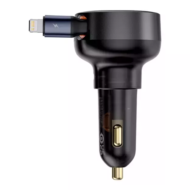 Baseus Enjoyment Pro USB-C (female) / Lightning (male) 60W car charger - black 4