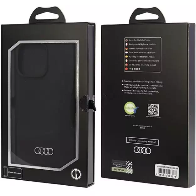 Audi Silicone Case for iPhone 15 Pro Max - black 12