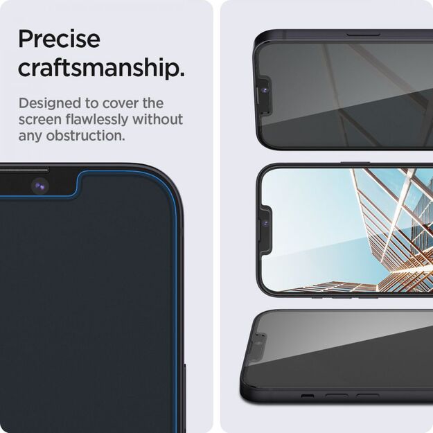 Spigen Glas.tR Slim Privacy Tempered Glass for iPhone 13 / 13 Pro / 14 / 16e 5