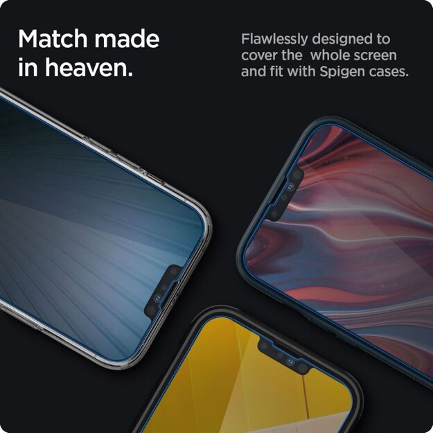 Spigen Glas.tR Slim Privacy Tempered Glass for iPhone 13 / 13 Pro / 14 / 16e 8