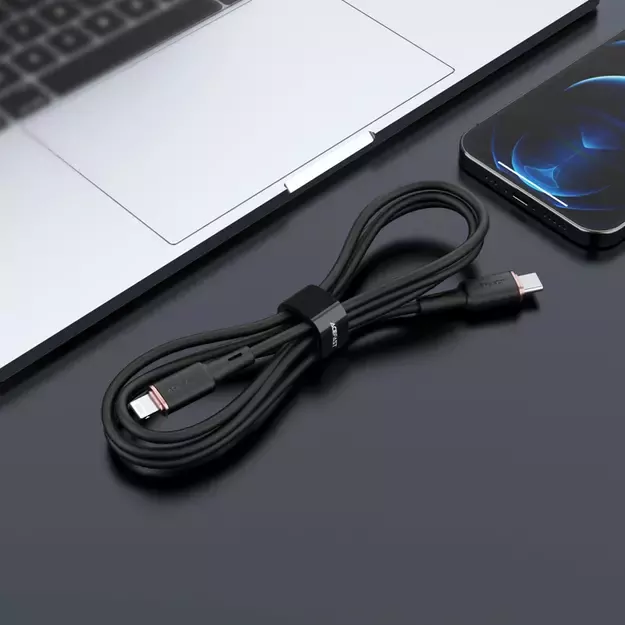 Acefast cable MFI USB Type C - Lightning 1.2m, 30W, 3A black (C2-01 black) 3