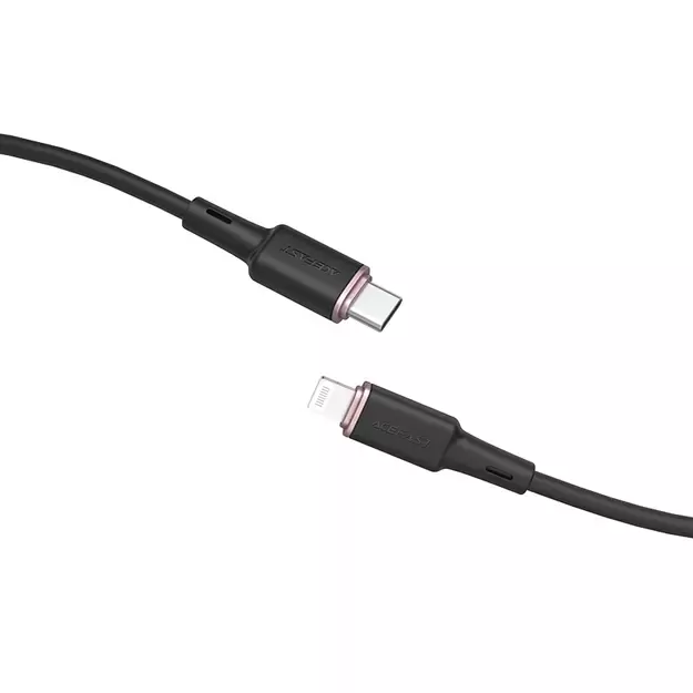 Acefast cable MFI USB Type C - Lightning 1.2m, 30W, 3A black (C2-01 black) 1