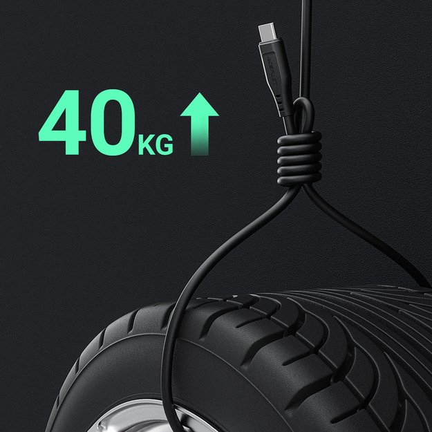 Acefast USB cable - USB Type C 1.2m, 3A black (C3-04 black) 22
