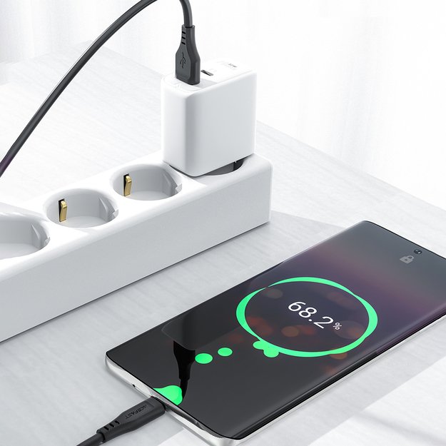 Acefast USB cable - USB Type C 1.2m, 3A black (C3-04 black) 23
