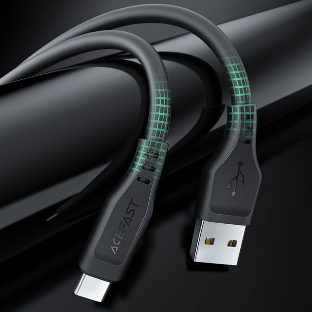Acefast USB cable - USB Type C 1.2m, 3A black (C3-04 black) 21