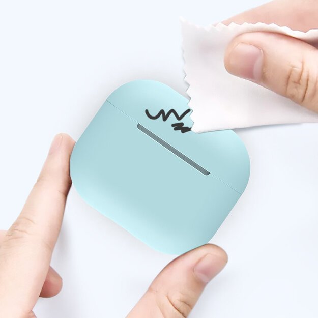 Case for AirPods Pro silicone soft cover for headphones blue (Case C) 9