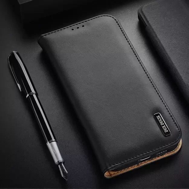 Dux Ducis Hivo Leather Flip Cover Genuine Leather Wallet For Cards And Documents Samsung Galaxy S22 + (S22 Plus) Black 9