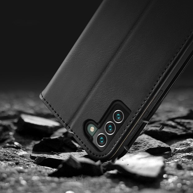 Dux Ducis Hivo Leather Flip Cover Genuine Leather Wallet For Cards And Documents Samsung Galaxy S22 + (S22 Plus) Black 30