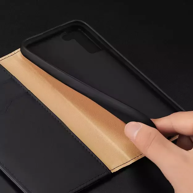 Dux Ducis Hivo Leather Flip Cover Genuine Leather Wallet For Cards And Documents Samsung Galaxy S22 + (S22 Plus) Black 14