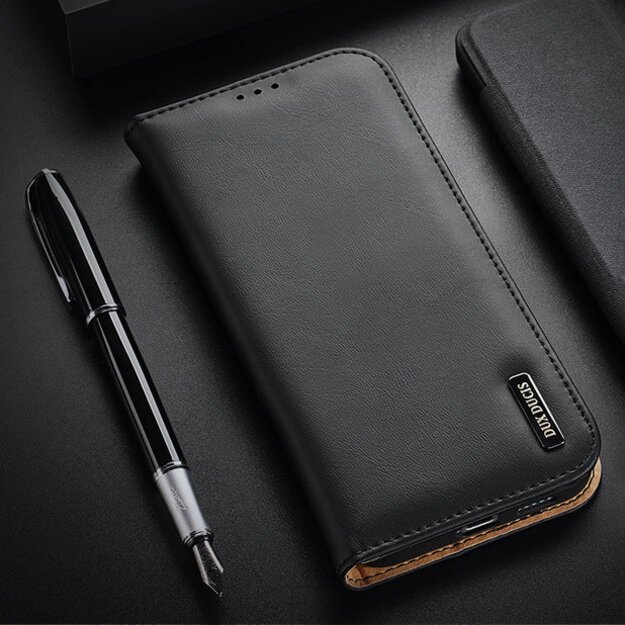 Dux Ducis Hivo Leather Flip Cover Genuine Leather Wallet For Cards And Documents Samsung Galaxy S22 + (S22 Plus) Black 31