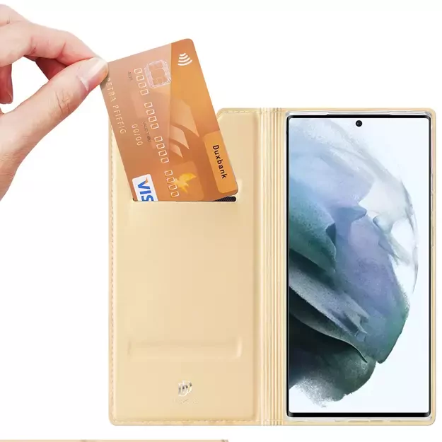 Dux Ducis Skin Pro Holster Cover for Samsung Galaxy S22 Ultra gold 1