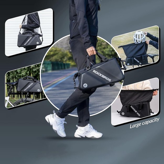 Rockbros 30140090001 bicycle bag for trunk 11.6l - black 7