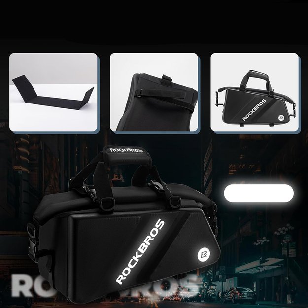 Rockbros 30140090001 bicycle bag for trunk 11.6l - black 9