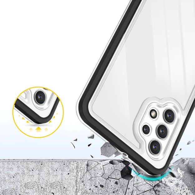 Clear 3in1 Case for Samsung Galaxy A32 5G Frame Gel Cover Black 11