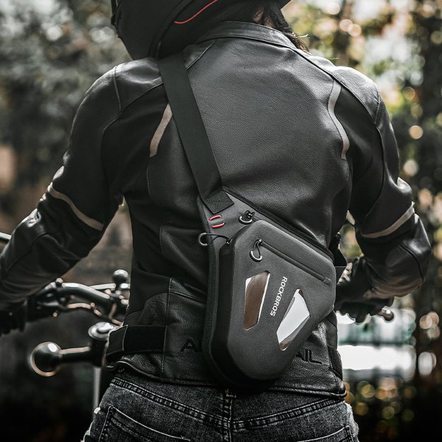 Rockbros Motorcycle Bag for Leg, Thigh, Waist, Shoulder - Black 3