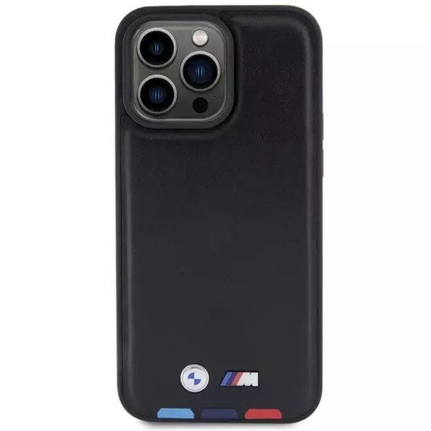 BMW BMHCP15X22PTDK iPhone 15 Pro Max 6.7&quot  black/black Leather Stamp Tricolor 2