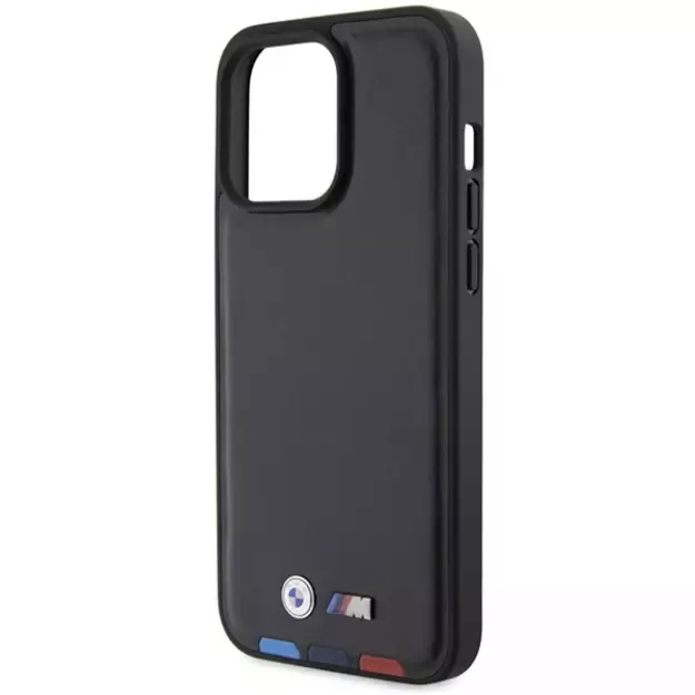 BMW BMHCP15X22PTDK iPhone 15 Pro Max 6.7&quot  black/black Leather Stamp Tricolor 5