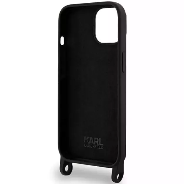 Karl Lagerfeld KLHCP15SSCBSCNK iPhone 15 6.1&quot  hardcase black/black Crossbody Silicone Choupette 10