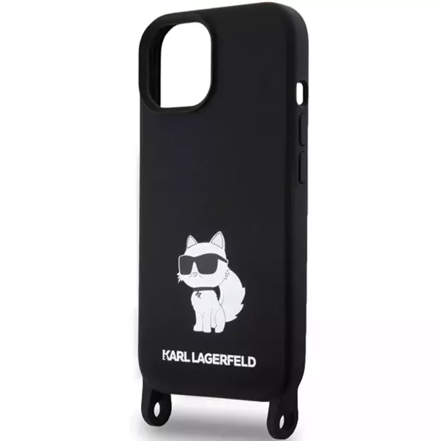 Karl Lagerfeld KLHCP15SSCBSCNK iPhone 15 6.1&quot  hardcase black/black Crossbody Silicone Choupette 9