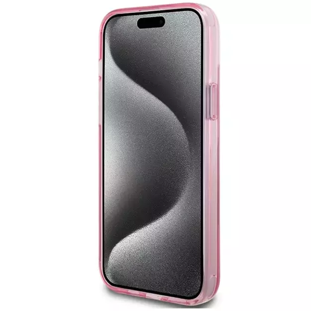 Karl Lagerfeld KLHMP15SHMRSKCP iPhone 15 6.1&quot  pink/pink hardcase Ring Stand Karl&amp Choupette MagSafe 4