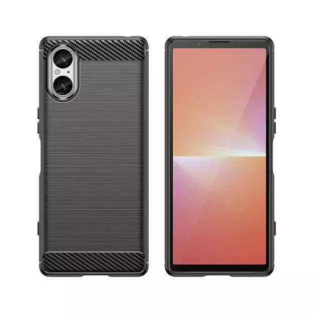 Carbon Case for Sony Xperia 5 V - black 5