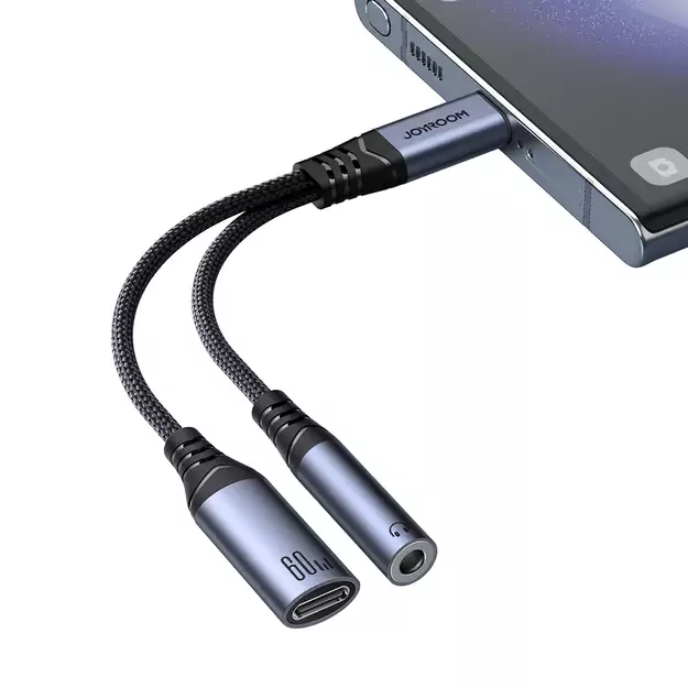 Joyroom SY-C02 2in1 DAC adapter USB-C to USB-C / 3.5 mm mini jack - black 11