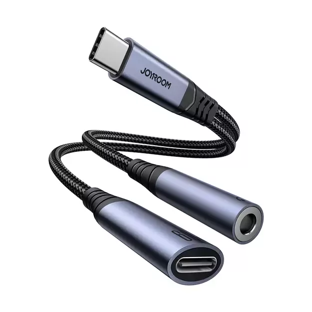 Joyroom SY-C02 2in1 DAC adapter USB-C to USB-C / 3.5 mm mini jack - black 16