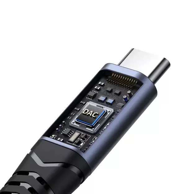 Joyroom SY-C02 2in1 DAC adapter USB-C to USB-C / 3.5 mm mini jack - black 12