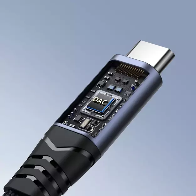 Joyroom SY-C02 2in1 DAC adapter USB-C to USB-C / 3.5 mm mini jack - black 18