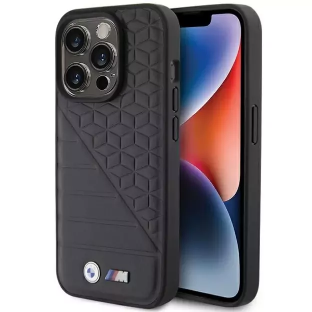 BMW Bi Pattern iPhone 15 Pro Case - Black