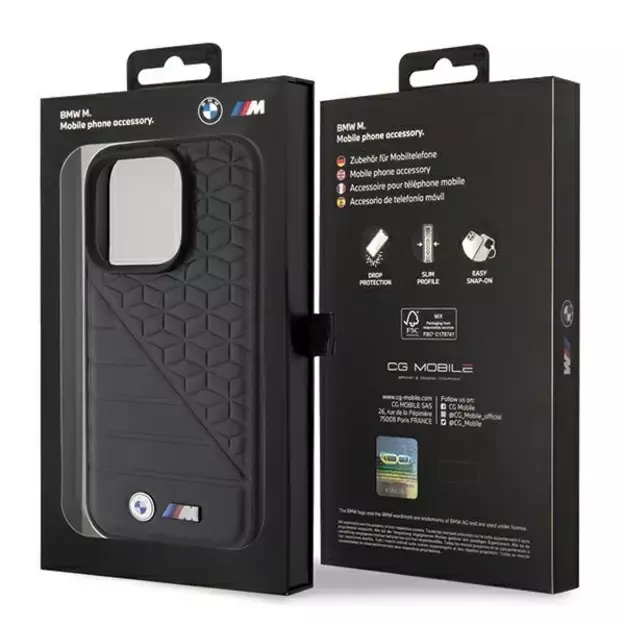 BMW Bi Pattern iPhone 15 Pro Case - Black 7