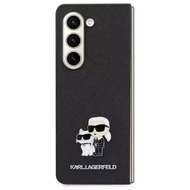 Karl Lagerfeld Saffiano Karl&Choupette Pin case for Samsung Galaxy Z Fold 5 - black 7