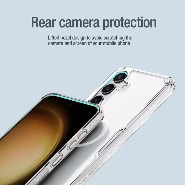 Nillkin Nature Pro armored case with a magnetic ring for Samsung Galaxy S24+ - white 35