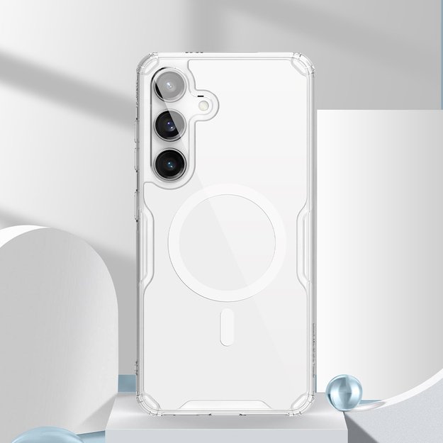 Nillkin Nature Pro armored case with a magnetic ring for Samsung Galaxy S24+ - white 18