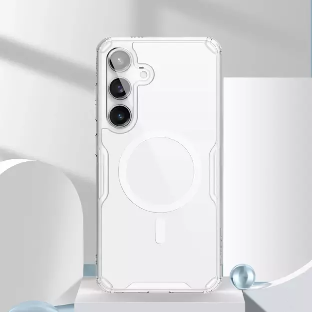 Nillkin Nature Pro armored case with a magnetic ring for Samsung Galaxy S24+ - white 40