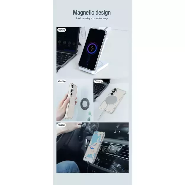 Nillkin Nature Pro armored case with a magnetic ring for Samsung Galaxy S24+ - white 27