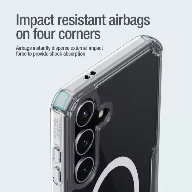 Nillkin Nature Pro armored case with a magnetic ring for Samsung Galaxy S24+ - white 33