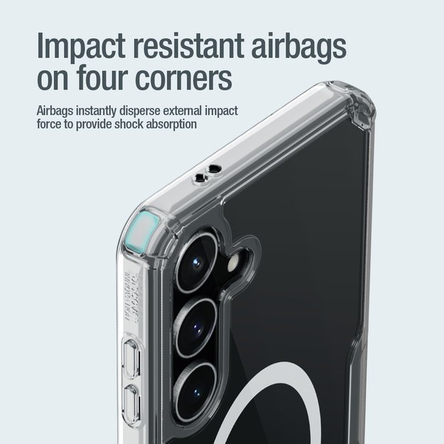 Nillkin Nature Pro armored case with a magnetic ring for Samsung Galaxy S24+ - white 11
