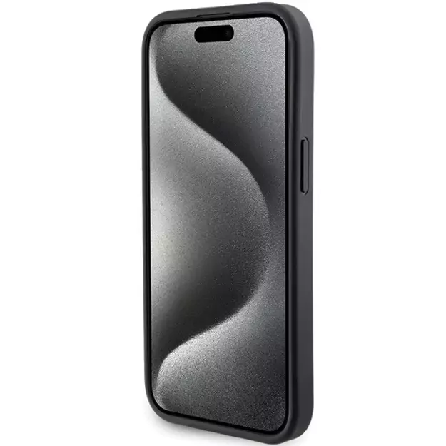 Guess Grip Stand 4G Triangle Strass case for iPhone 15 - black 4