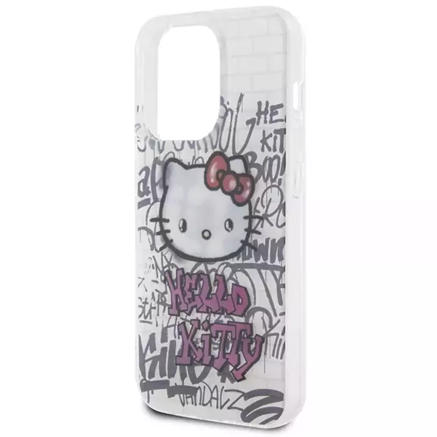 Hello Kitty IML Kitty On Bricks Graffiti case for iPhone 14 Pro - white 5