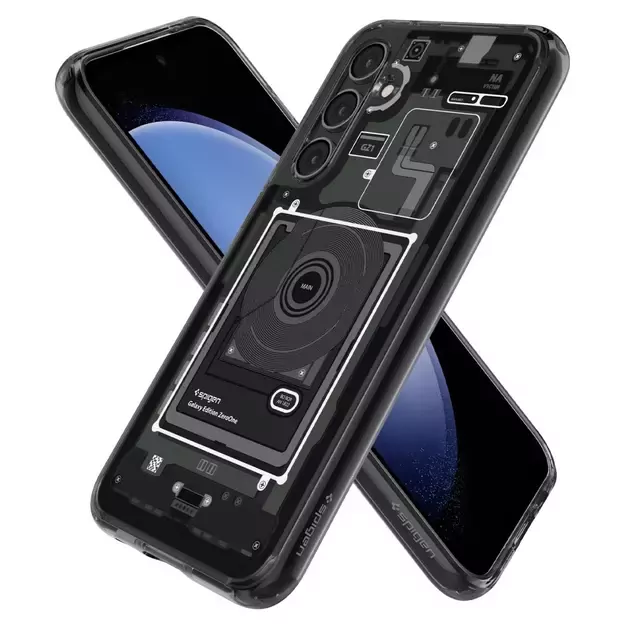 Spigen Ultra Hybrid Case for Samsung Galaxy S23 FE - Dark Gray (Zero One Pattern) 16